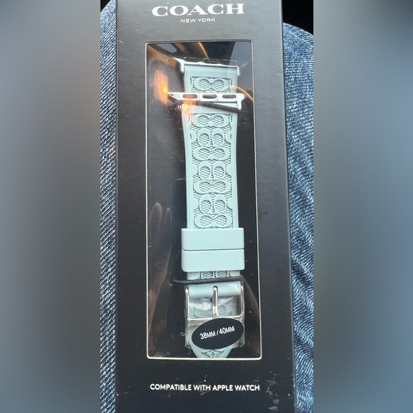 Coach Other - Coach soft blue Apple Watch band